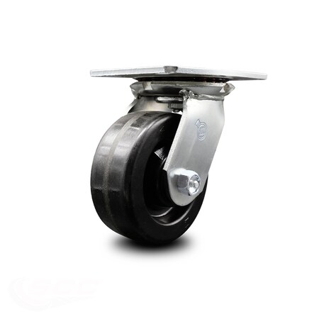 Service Caster 5 Inch Heavy Duty Top Plate Phenolic Swivel Caster with Roller Bearing SCC SCC-35S520-PHR